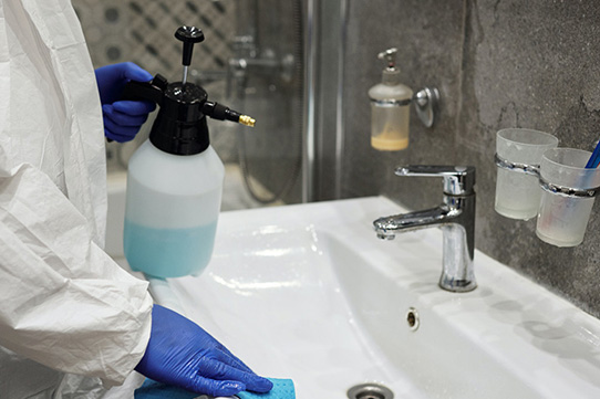 Limpieza y desinfección de baños